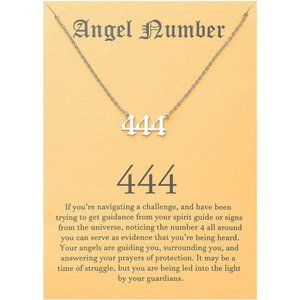 Angel Number Choker Necklace Numerology Jewelry for Women Silver